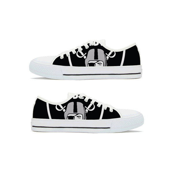 Men's Las Vegas Raiders Low Top Canvas Sneakers 002 Men's Las Vegas Raiders Low Top Canvas Sneakers 002